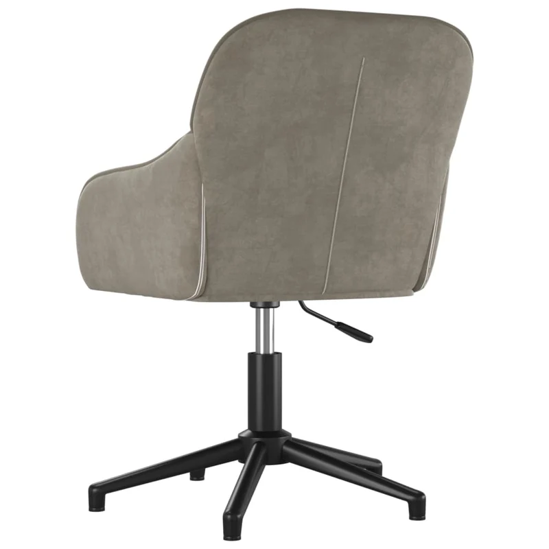 Lot de 2 chaises de salle à manger siège pivotant hauteur réglable en velours gris clair DEC025242