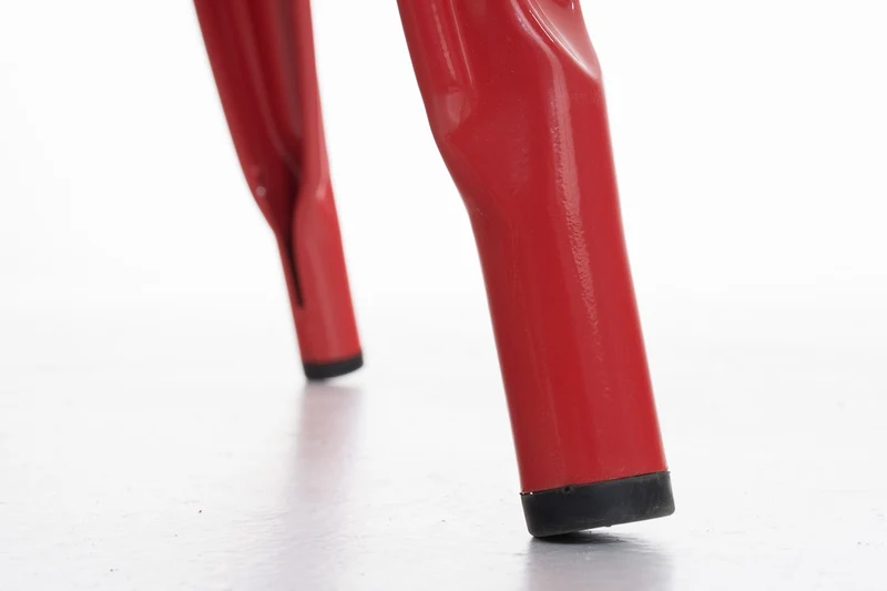 Chaise empilable style industriel factory métal rouge CDS101112