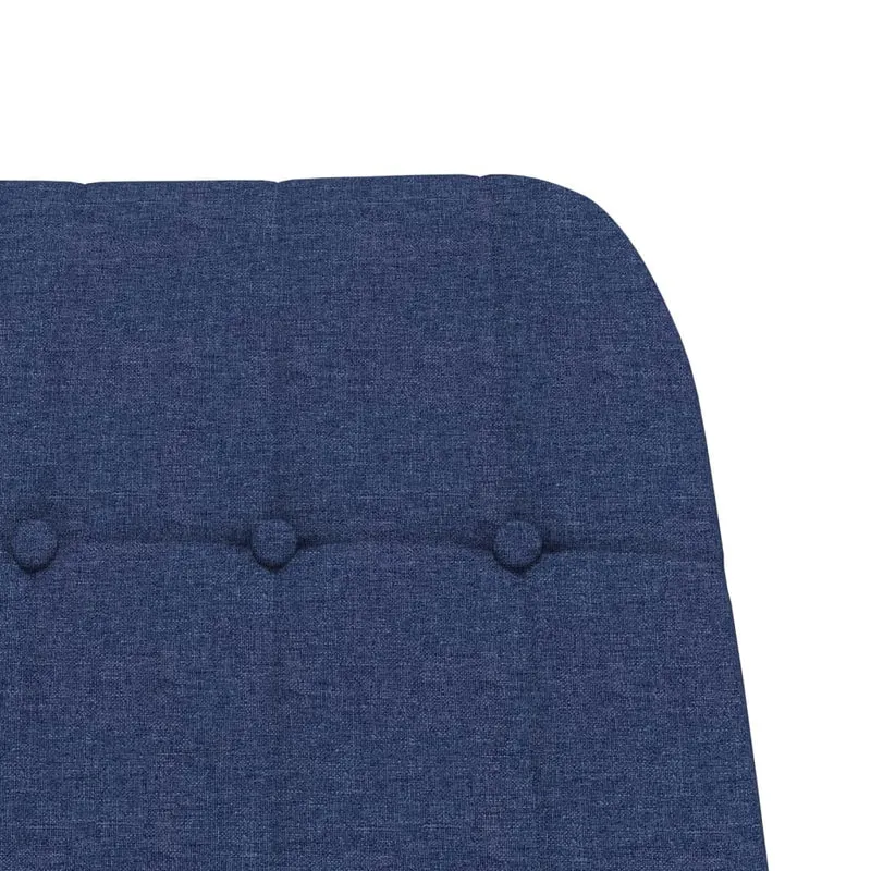 Fauteuil à bascule d'allaitement rembourré relax pour salon en tissu bleu capitonné DEC028896