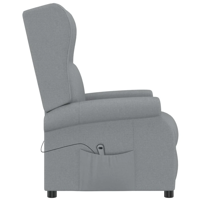 Fauteuil relax TV fonction de levage électrique très confortable en tissu gris DEC028616