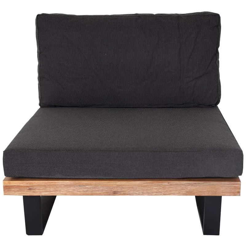 Lot de 2 fauteuils lounge pour jardin avec coussins coussins gris foncé structure aluminium et bois d’acacia marron clair 04_0009398