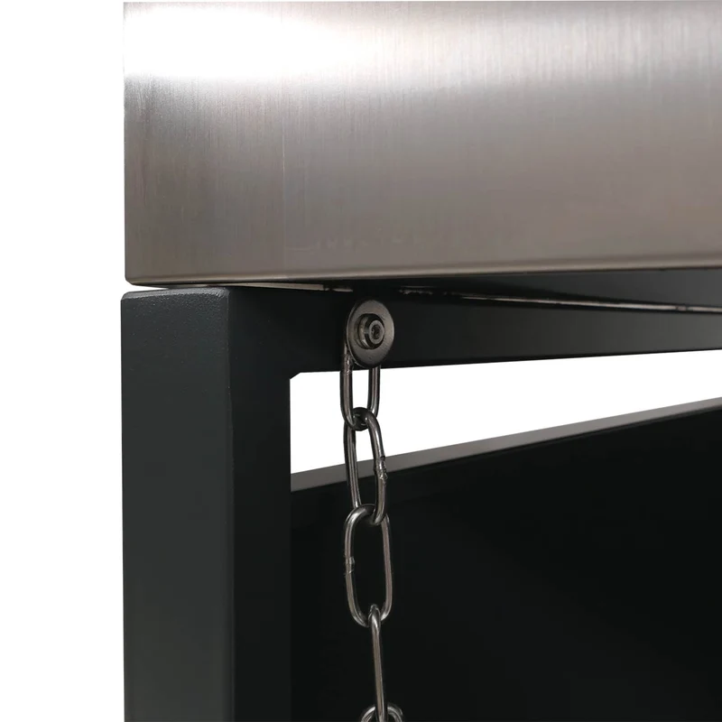 Cache-poubelles pour 2 bacs abri pour poubelles en métal avec bac à plantes 125x132x84 cm, env. 55 kg anthracite 04_0009324