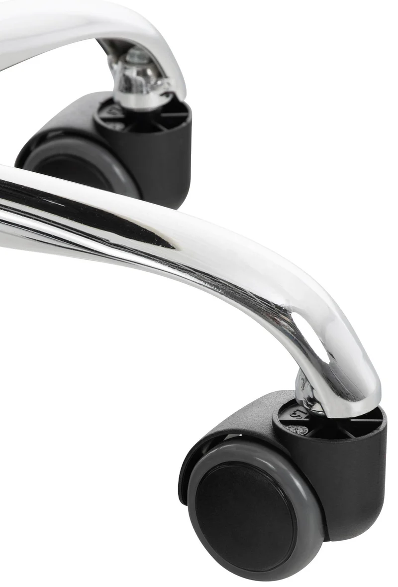 Lot de 2 tabourets de travail cabinets médicaux les salons de beauté en métal chromé assise en PVC crème 10_0007008
