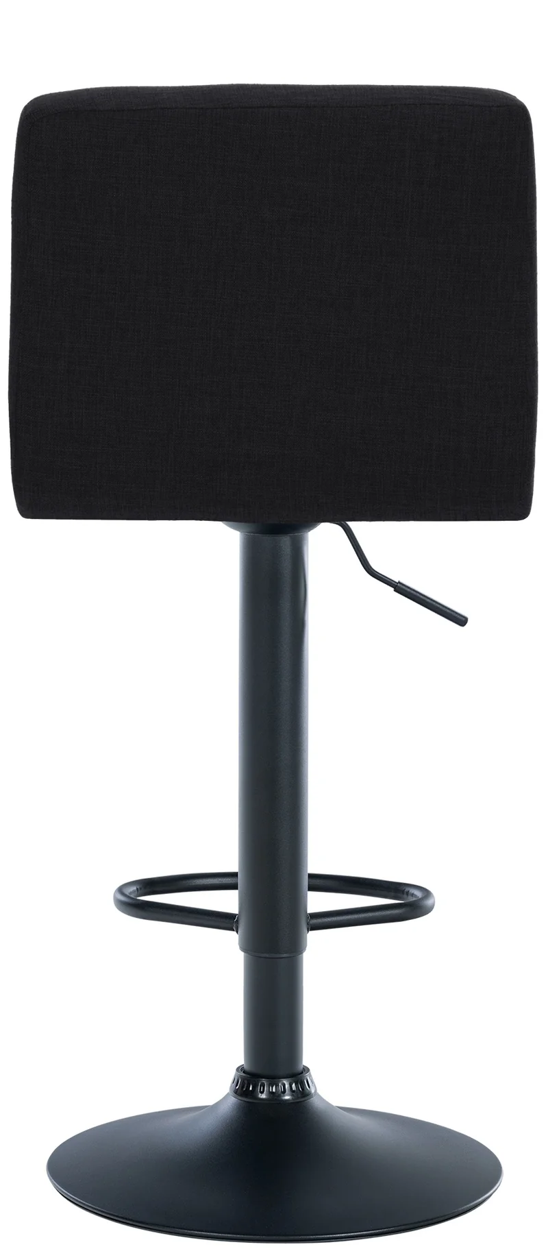 Lot de 2 tabourets de bar style contemporain en tissu matelassé noir cadre métal noir 10_0006470