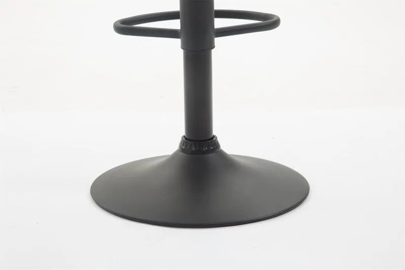 Lot de 2 tabourets de bar moderne et confortable en synthétique crème pieds trompette en métal noir TDB10218