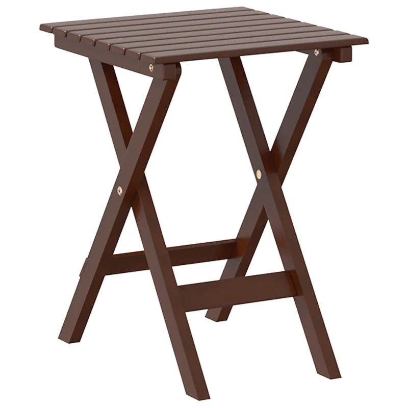 Fauteuil à bascule relax pour salon avec petite table pliable en bois de peuplier marron DEC028862