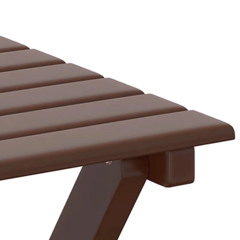 Fauteuil à bascule relax pour salon avec petite table pliable en bois de peuplier marron DEC028862
