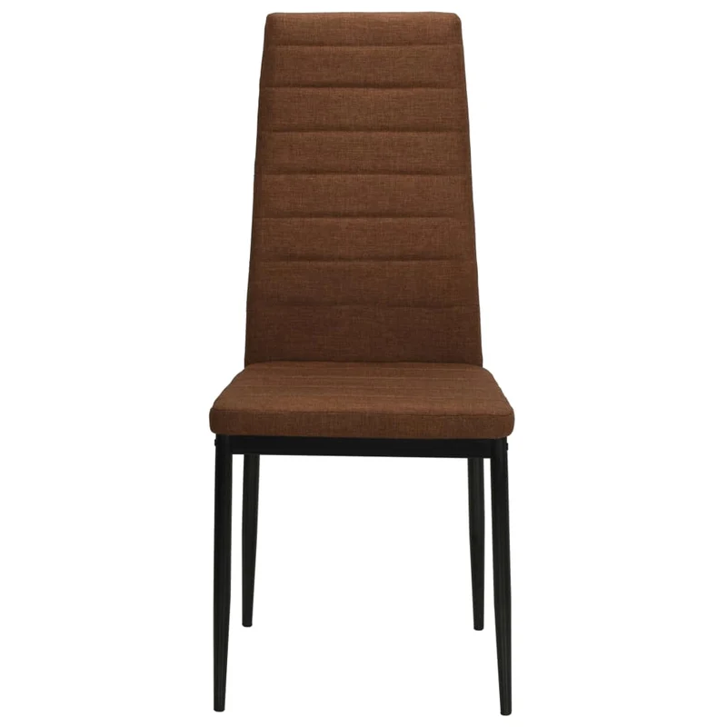 Lot de 6 chaises de salle à manger cuisine style moderne en tissu marron CDS022624