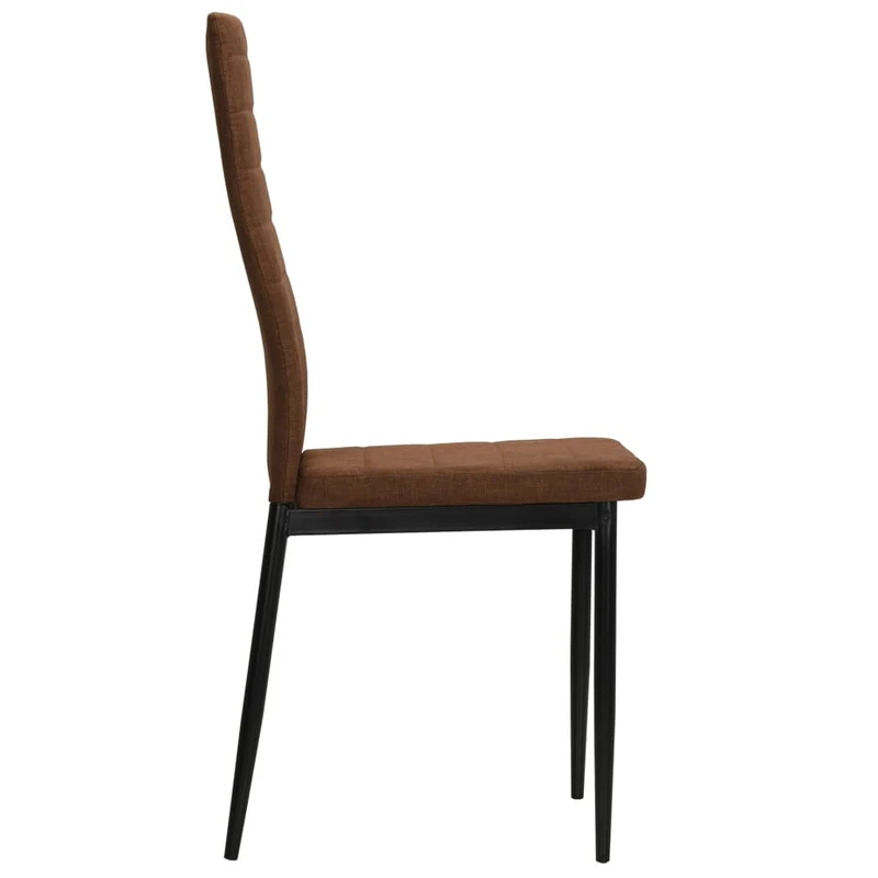Lot de 6 chaises de salle à manger cuisine style moderne en tissu marron CDS022624
