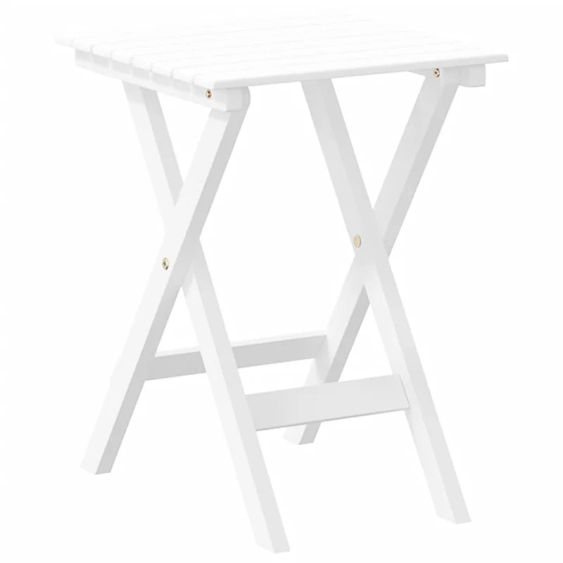 Fauteuil à bascule d'allaitement rembourré relax pour salon avec table pliable en bois de peuplier blanc DEC028858