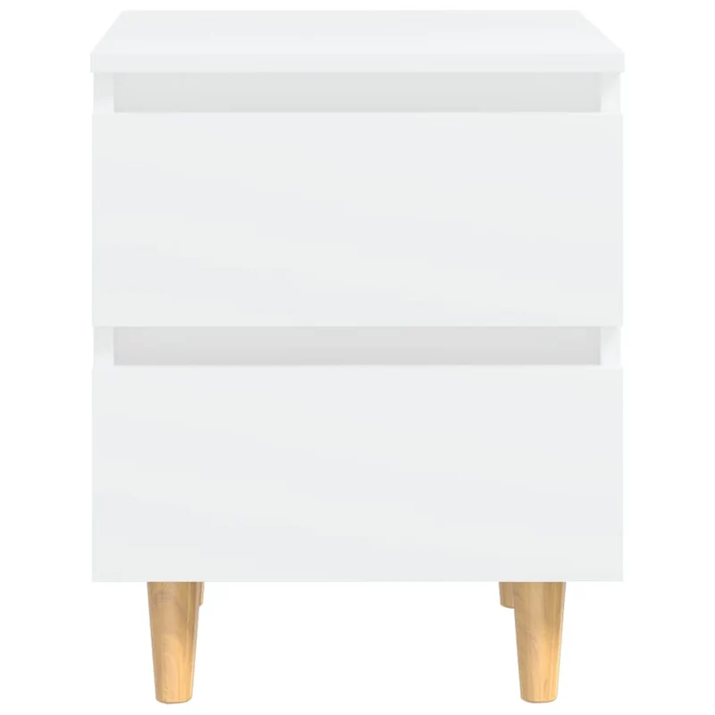 Lot de 2 tables de chevet avec tiroirs 40 x 35 x 50 cm bois d'ingénierie blanc DEC035957