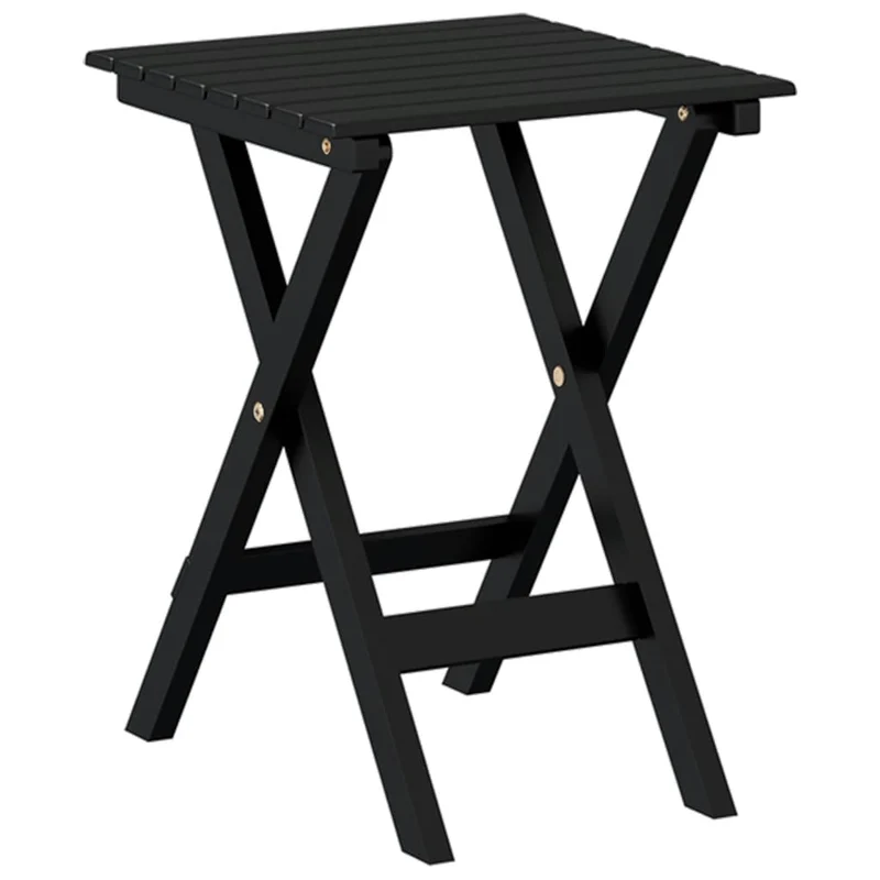 Fauteuil à bascule avec table pliable en en bois peuplier noir DEC028864