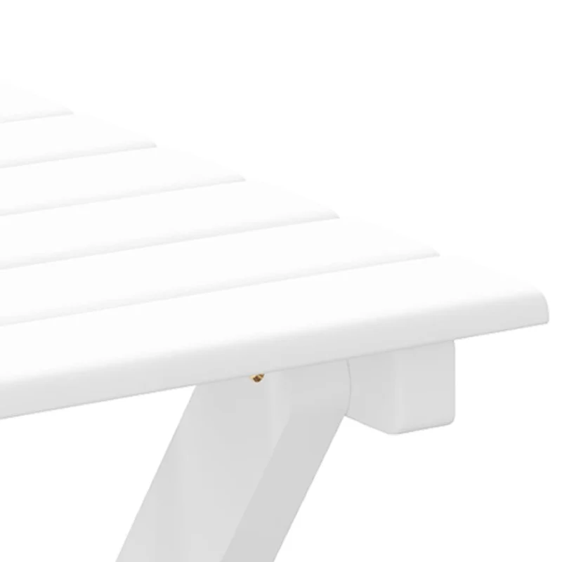 Lot de 2 chaises à bascule avec petite table pliable en bois de peuplier blanc DEC029126