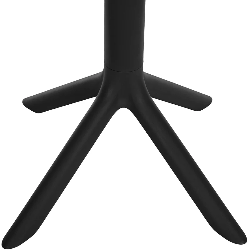 Table d'appoint pour intérieur ou extérieur 60x60 cm en plastique noir 10_0009165