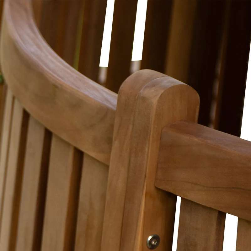 Banc d'arbre circulaire Ø 203 cm en teck massif avec dossier 360° 6 places 10_0008843