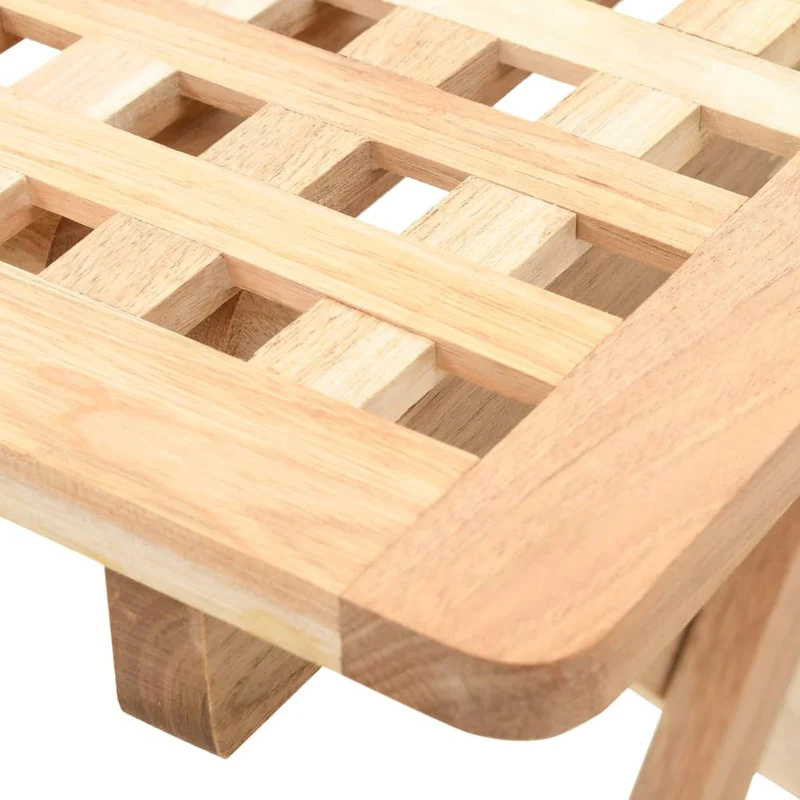 Table d'appoint pliable 50 x 50 x 49 cm bois de noyer massif beige DEC032517