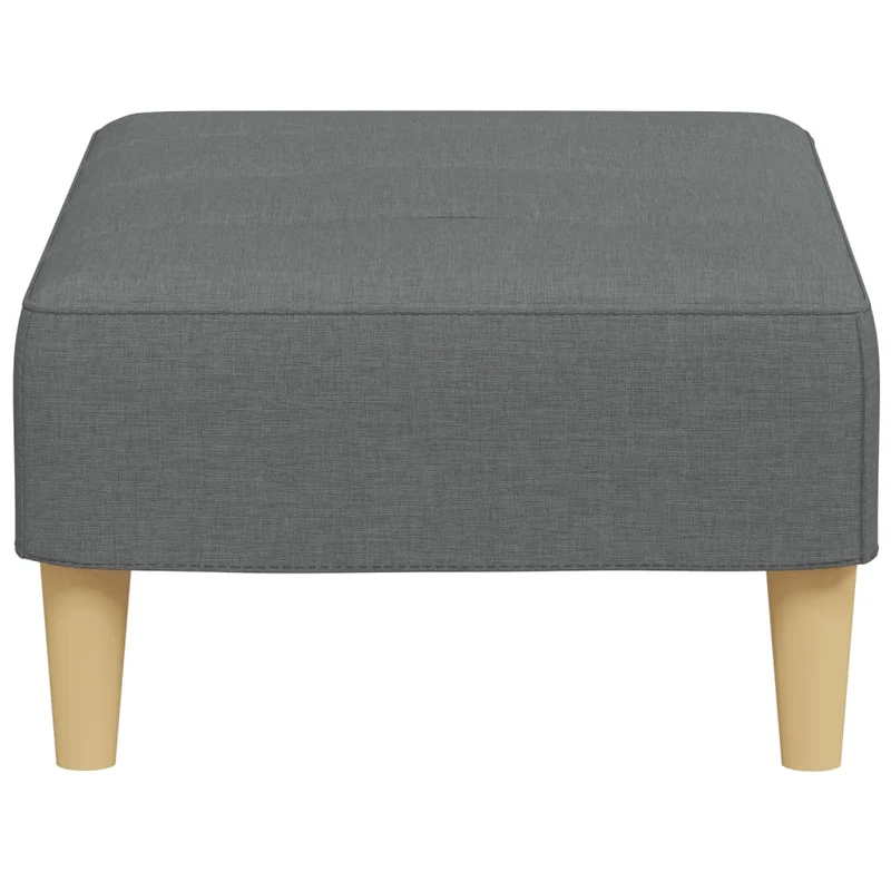 Repose-pieds tabouret 77 x 55 x 31 cm en tissu gris DEC030333
