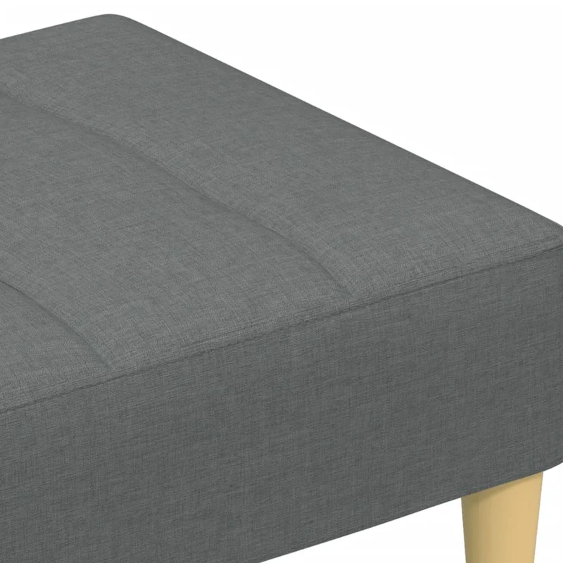 Repose-pieds tabouret 77 x 55 x 31 cm en tissu gris DEC030333