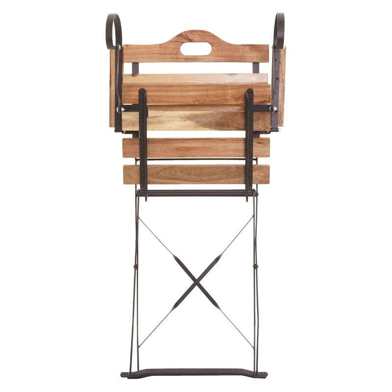 Lot de 2 chaises de jardin balcon terrasse pliable en bois d'acacia 04_0001955