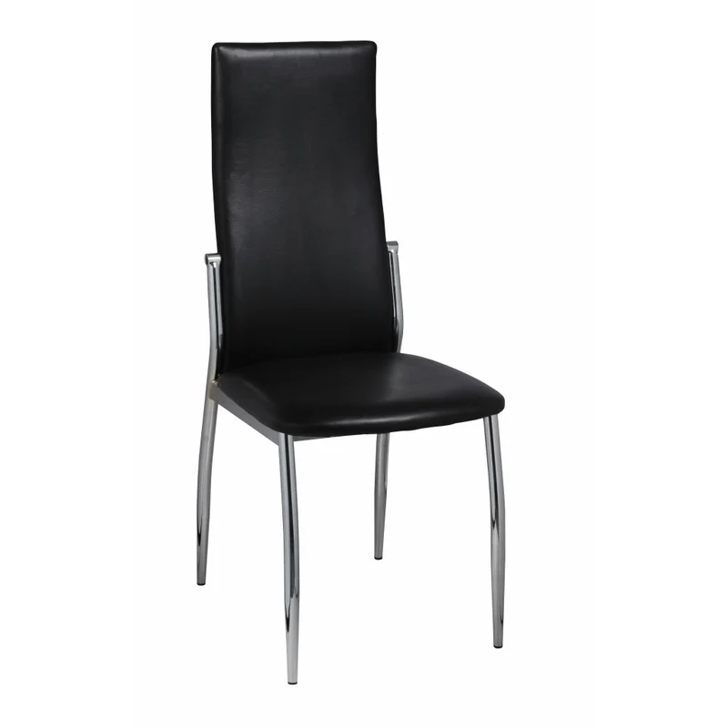 Lot de 4 chaises de salle à manger cuisine design ergonomique synthétique noir CDS021827