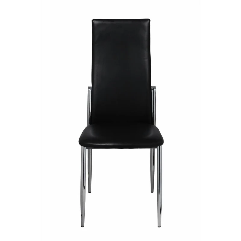 Lot de 4 chaises de salle à manger cuisine design ergonomique synthétique noir CDS021827