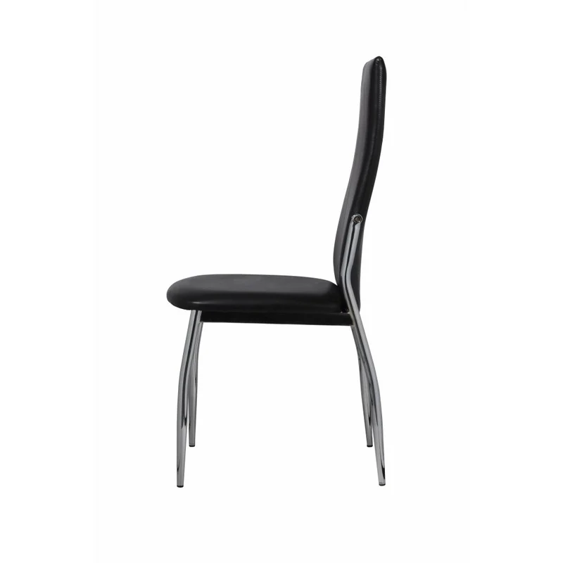 Lot de 4 chaises de salle à manger cuisine design ergonomique synthétique noir CDS021827