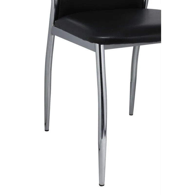 Lot de 4 chaises de salle à manger cuisine design ergonomique synthétique noir CDS021827