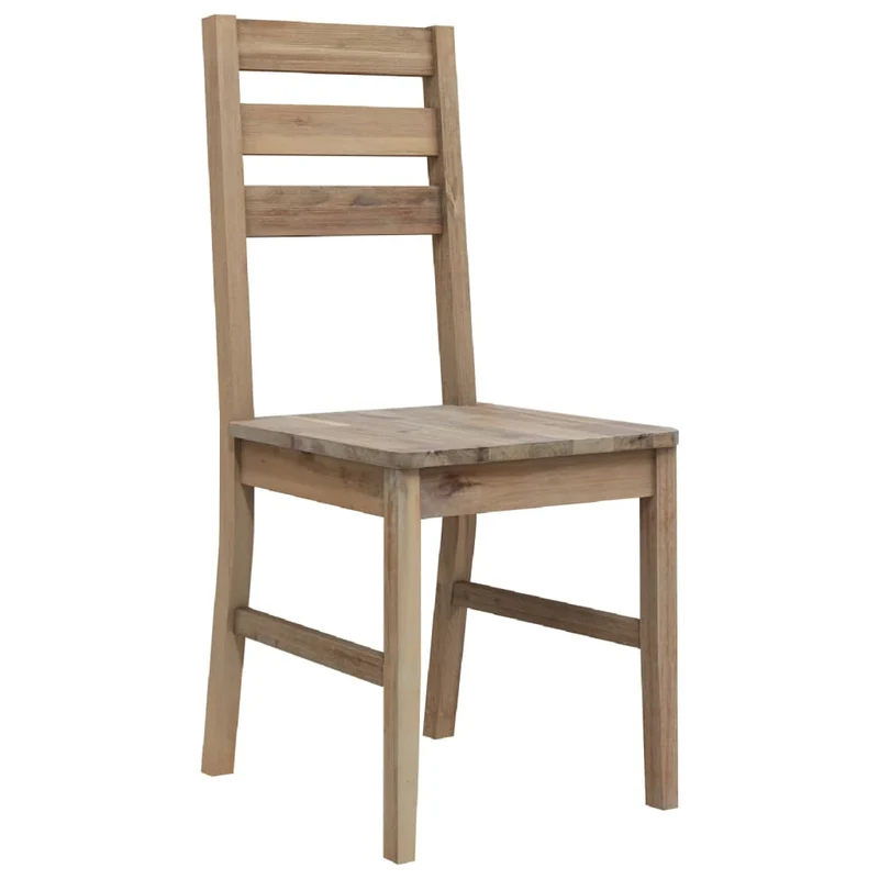 Set de 4 chaises de salle à manger cuisine design classique en bois d'acacia DEC025615
