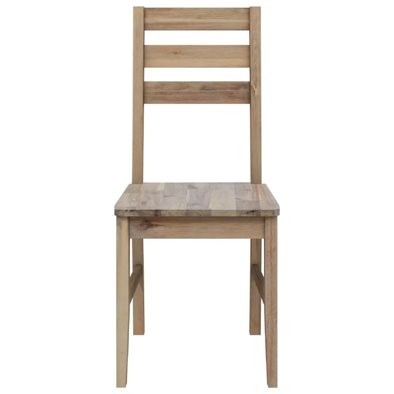 Set de 4 chaises de salle à manger cuisine design classique en bois d'acacia DEC025615