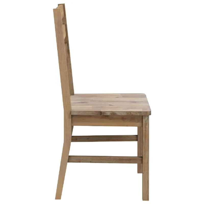 Set de 4 chaises de salle à manger cuisine design classique en bois d'acacia DEC025615