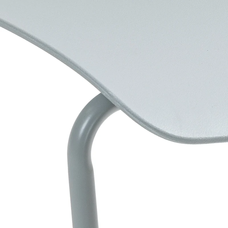 Lot de 2 chaises visiteur conférence bureau salle à manger empilable en plastique gris et métal 10_0007397