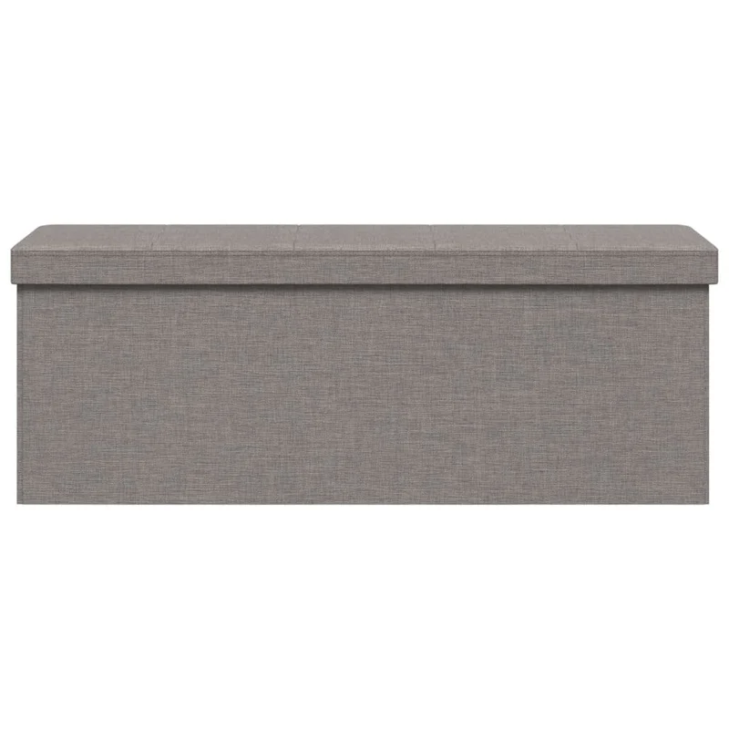 Banc banquette de rangement pliable en tissu gris DEC024789