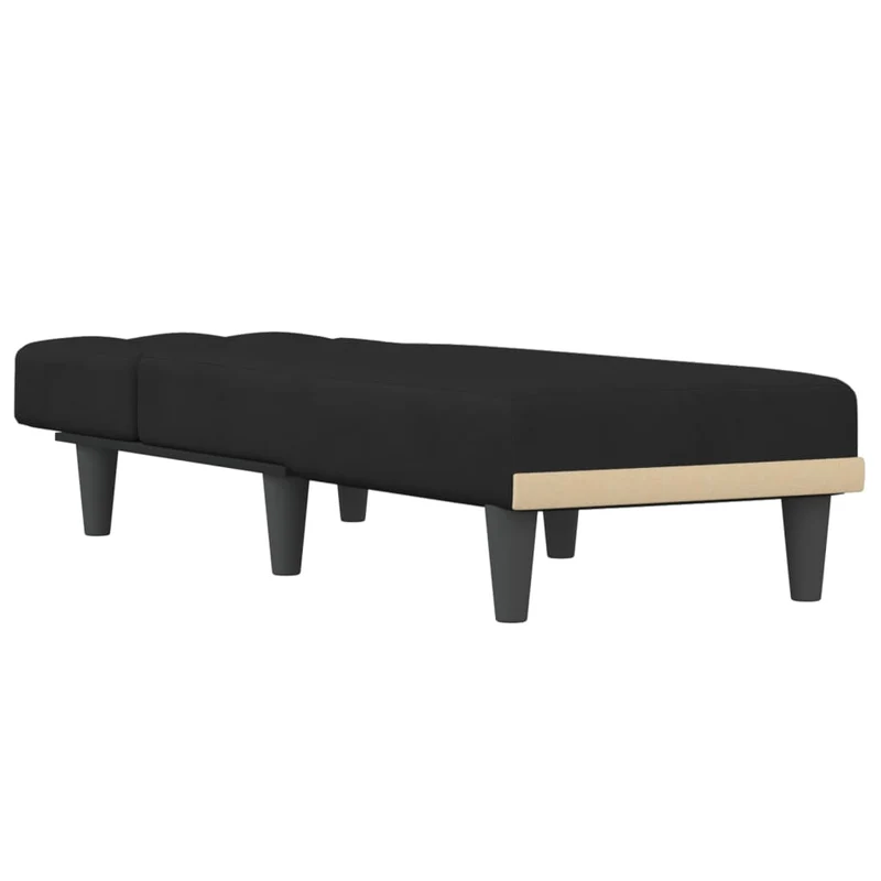 Méridienne chaise longue pour intérieur trois positions convertibles en velours noir DEC026217