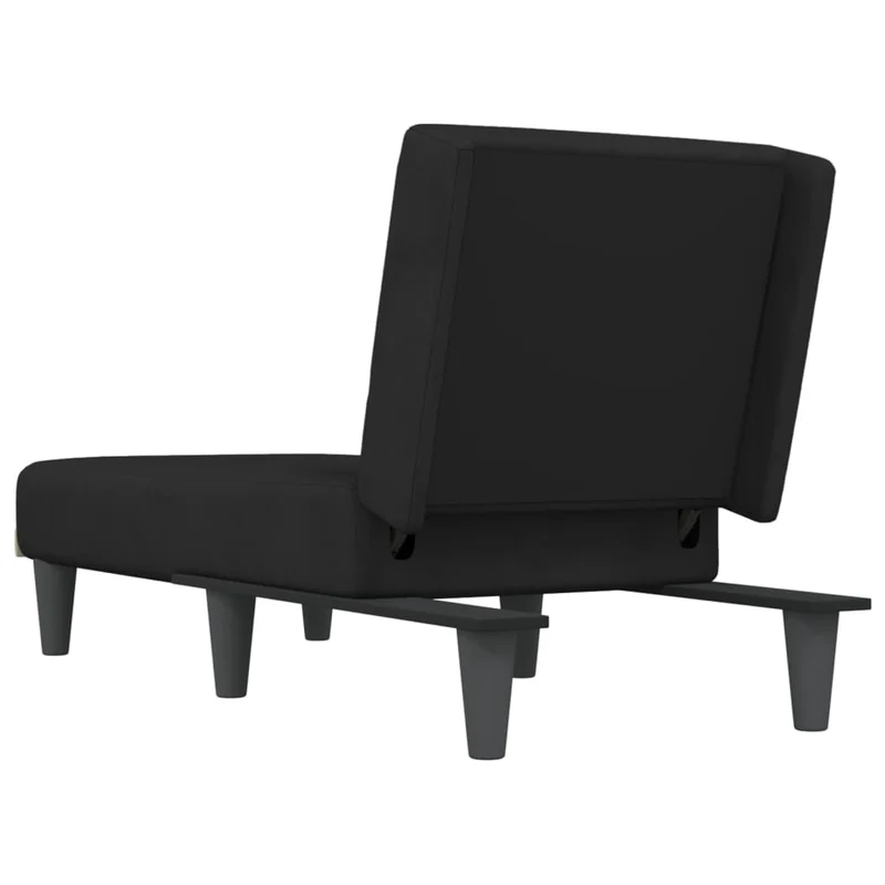 Méridienne chaise longue pour intérieur trois positions convertibles en velours noir DEC026217