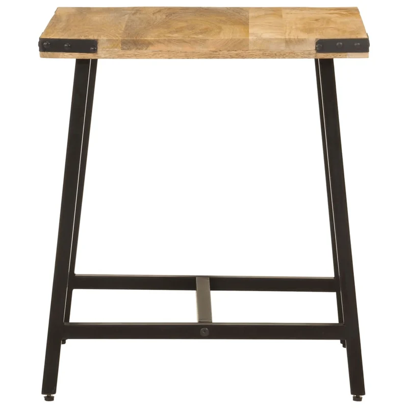 Table d’appoint 45 x 45 x 50 cm en bois massif de manguier et fer DEC032570