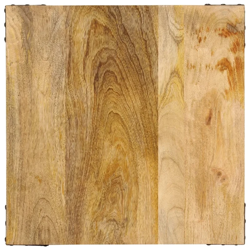 Table d’appoint 45 x 45 x 50 cm en bois massif de manguier et fer DEC032570