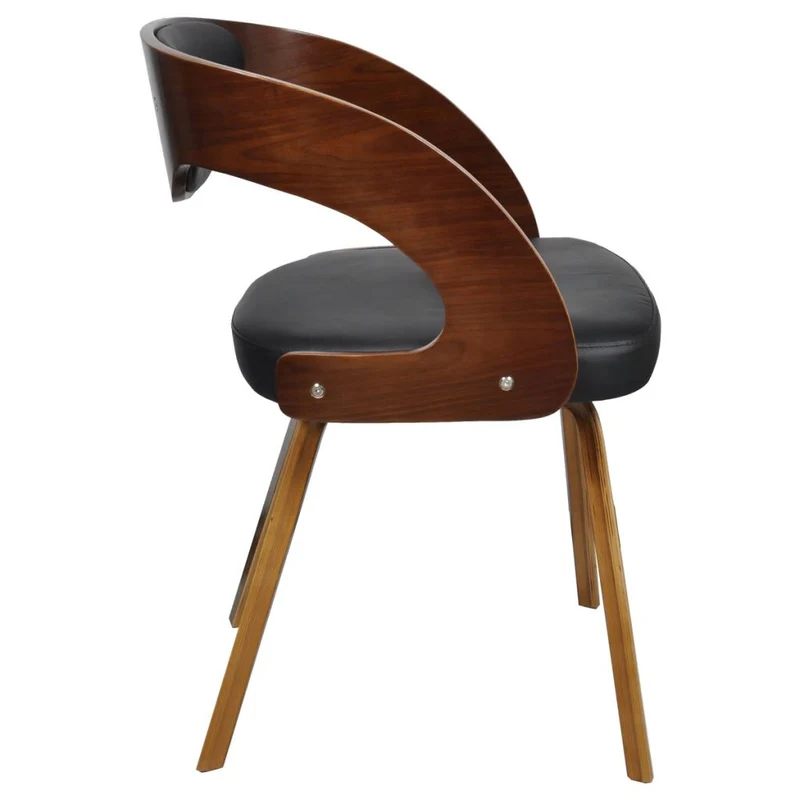 Lot de 2 chaises de salle à manger cuisine design moderne synthétique marron CDS020707