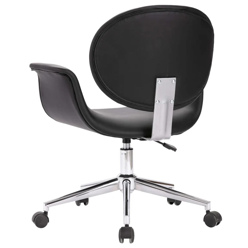 Chaise pivotante de salle à manger design contemporain synthétique noir CDS020098
