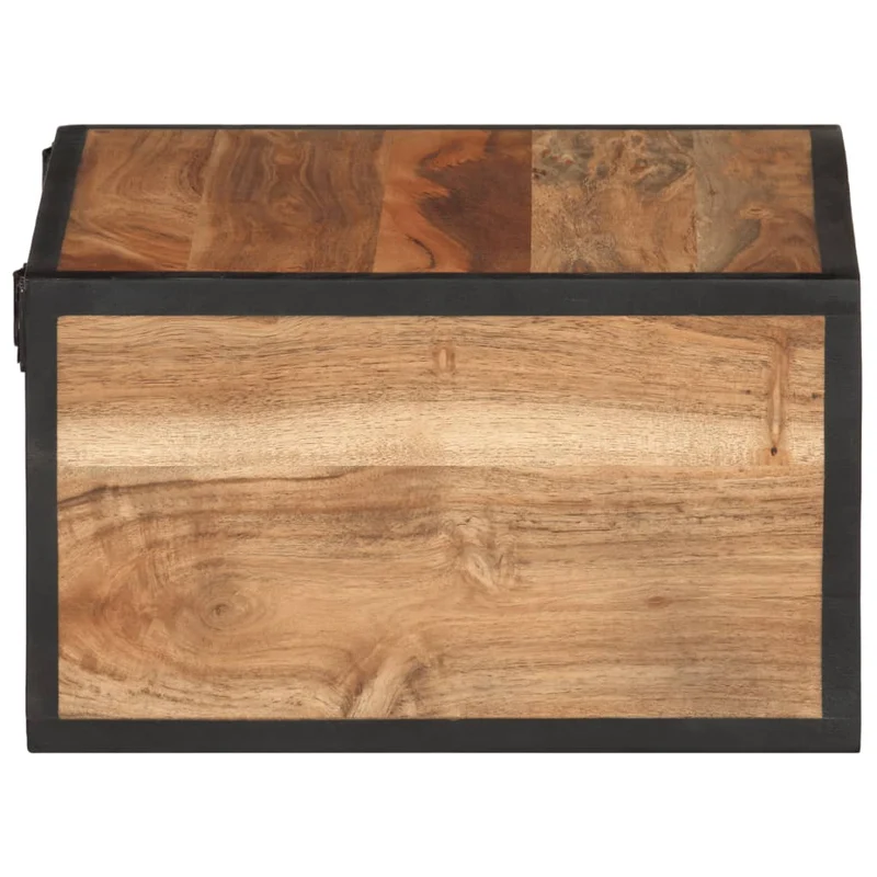 Table de chevet table d'appoint 35 x 35 x 20 cm bois massif d'acacia et fer DEC032562