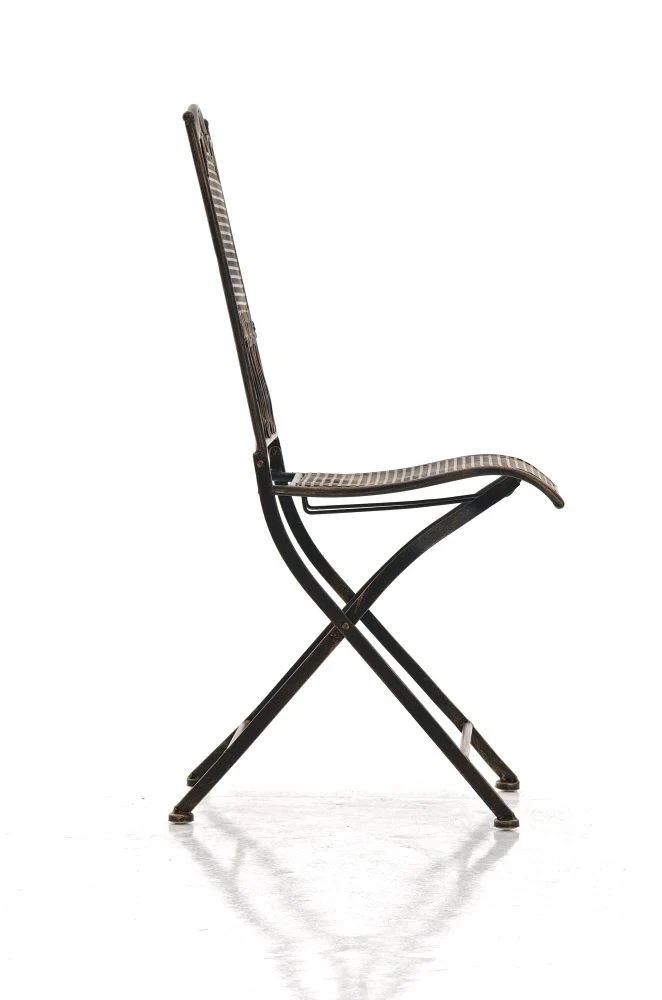 Chaise de jardin en fer forgé bronze vieilli MDJ10021