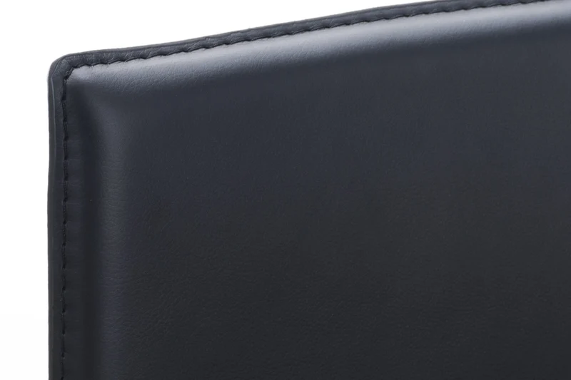 Tabouret de bar x1 cadre en acier inoxydable et siège en PVC noir 10_0004538