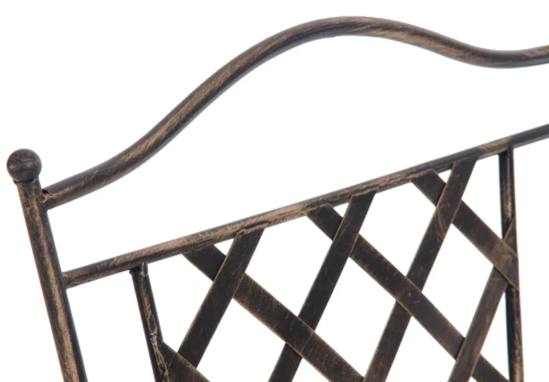 Lot de 2 chaises de jardin Adara Fer galvanisé métal bronze 10_0002854