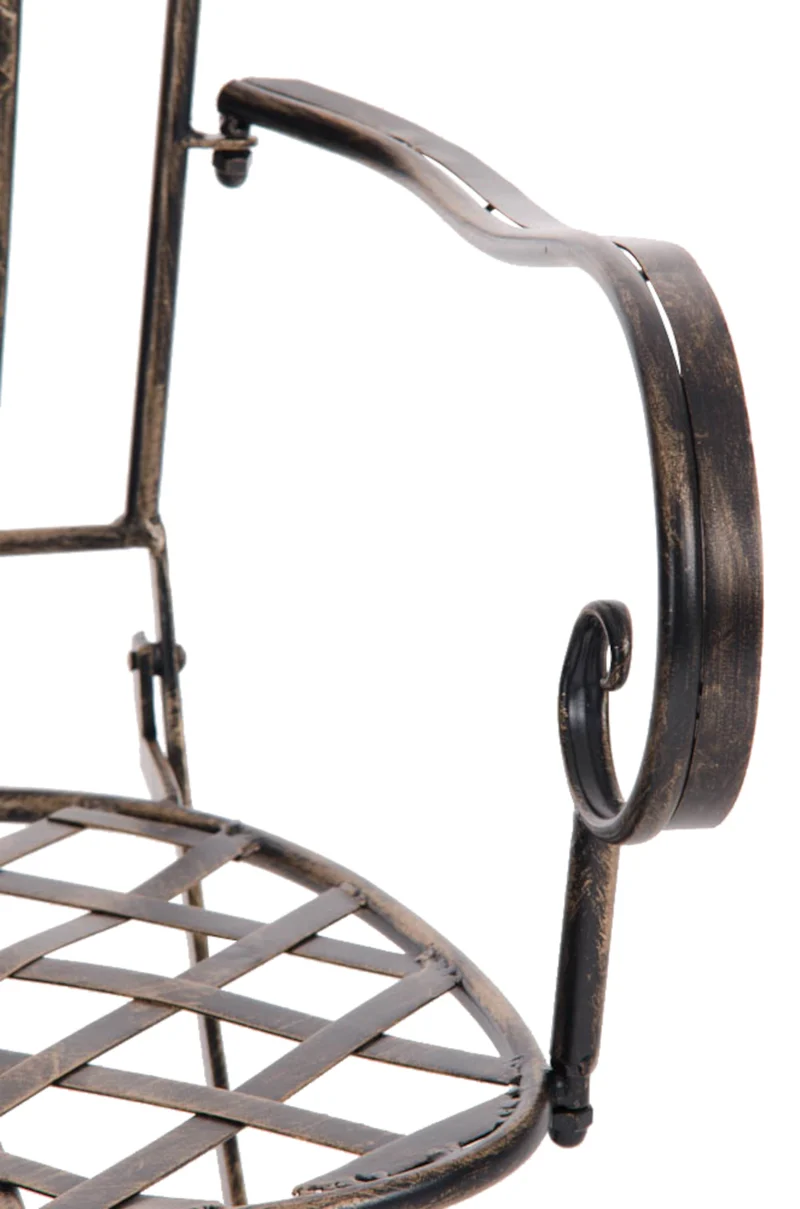 Lot de 2 chaises de jardin Adara Fer galvanisé métal bronze 10_0002854