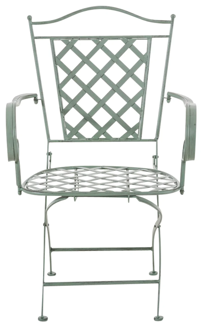 Lot de 2 chaises de jardin Adara Fer galvanisé métal vert antique 10_0002859