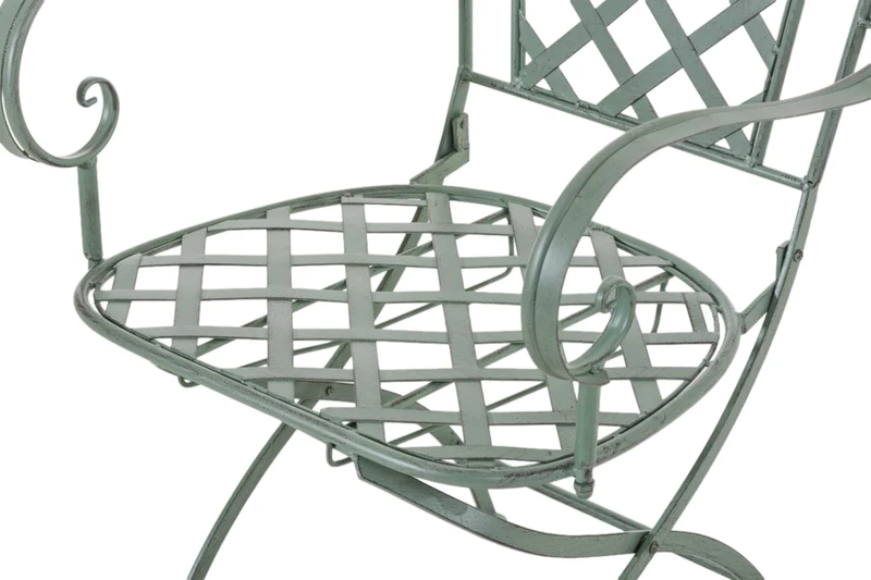 Lot de 2 chaises de jardin Adara Fer galvanisé métal vert antique 10_0002859