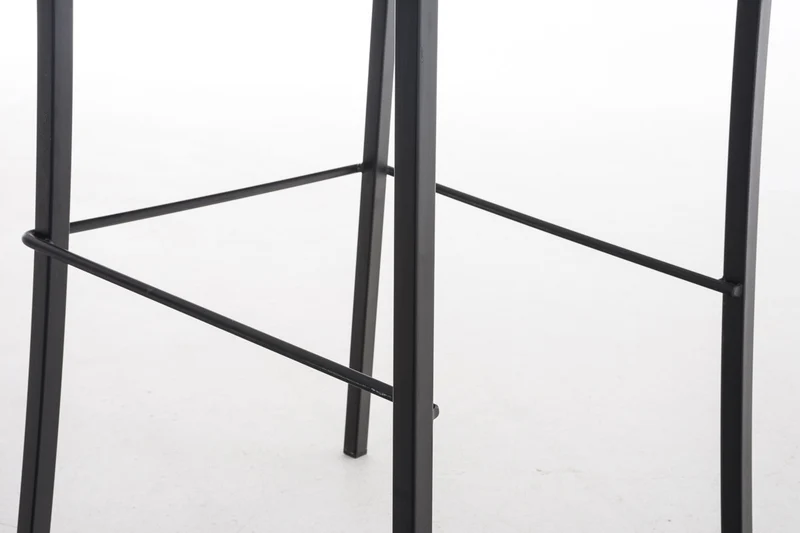 Tabouret de bar x1 cadre en métal noir et siège en PVC noir 10_0005802