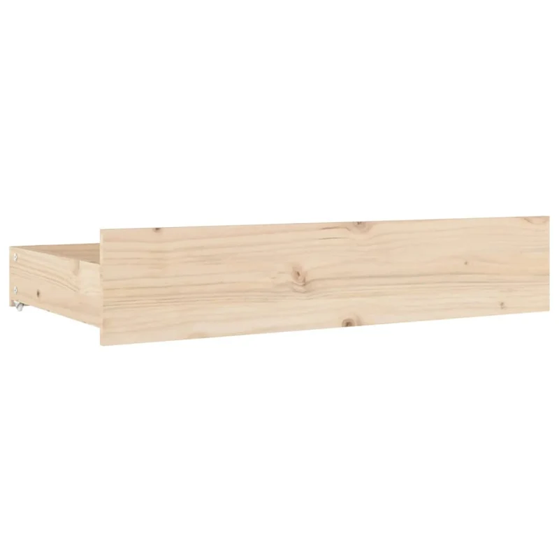 Tiroir de lit rangement avec roulettes lot de 4 bois de pin TDL0206814