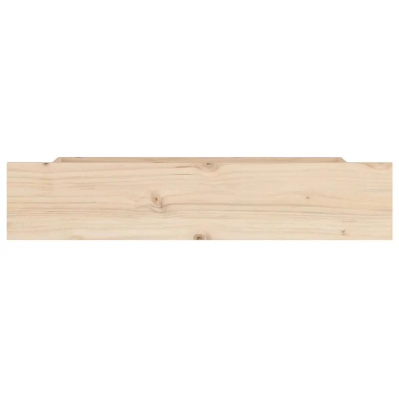 Tiroir de lit rangement avec roulettes lot de 4 bois de pin TDL0206814