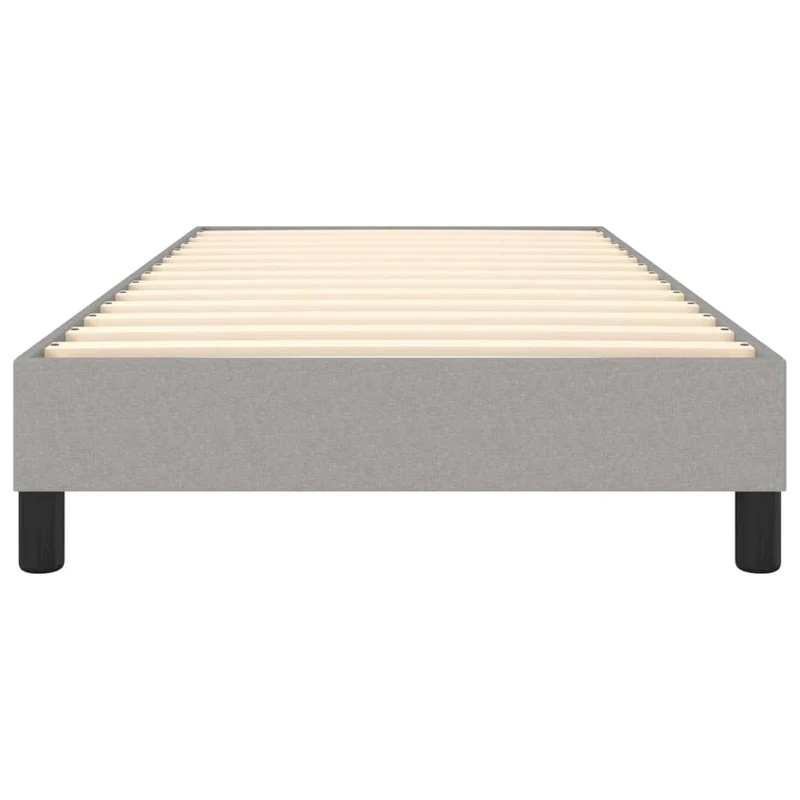 Sommier à lattes sur pieds cadre de lit 90x200 cm tissu gris clair TDL0207157