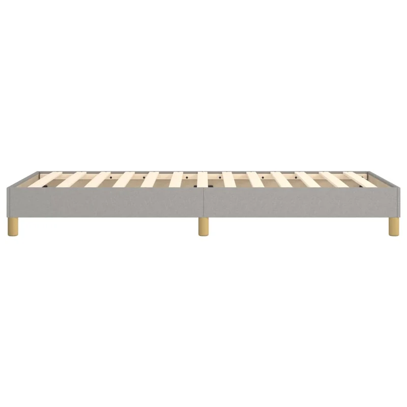 Sommier à lattes sur pieds cadre de lit 90x200 cm tissu gris clair TDL0207156